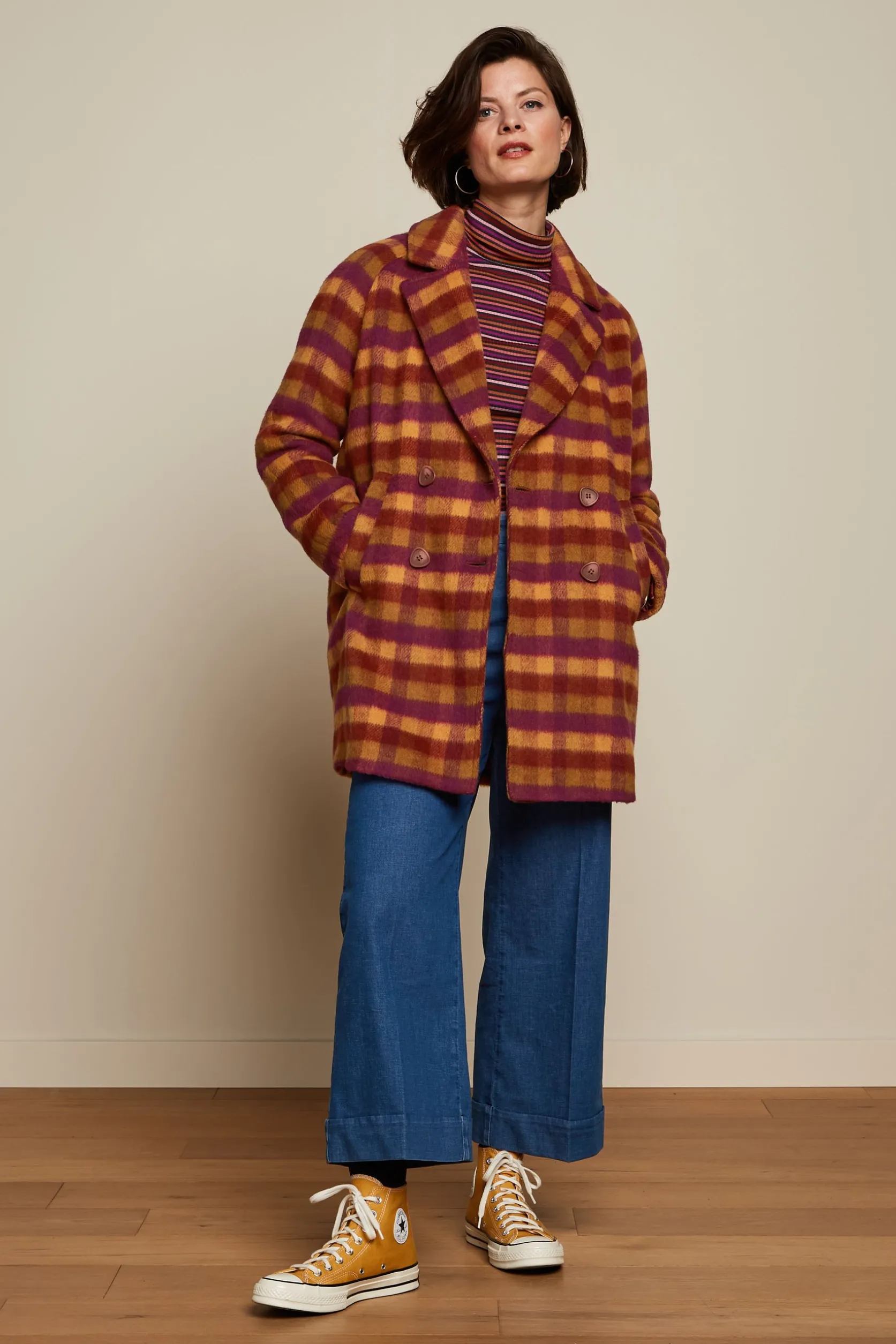 Amelie Coat Wylde Check*King Louie Flash Sale