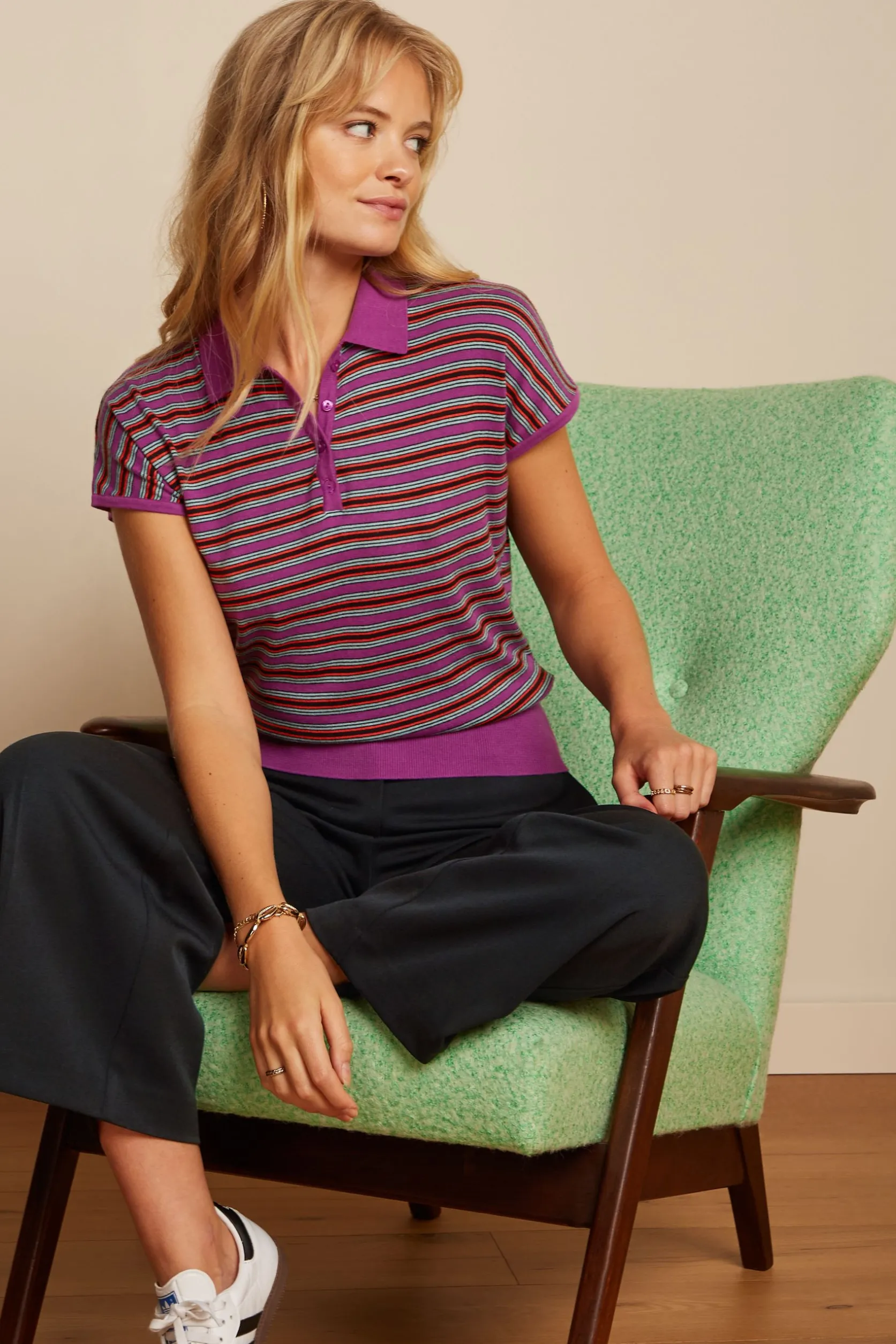 Ann Polo Top Bee Stripe*King Louie Hot