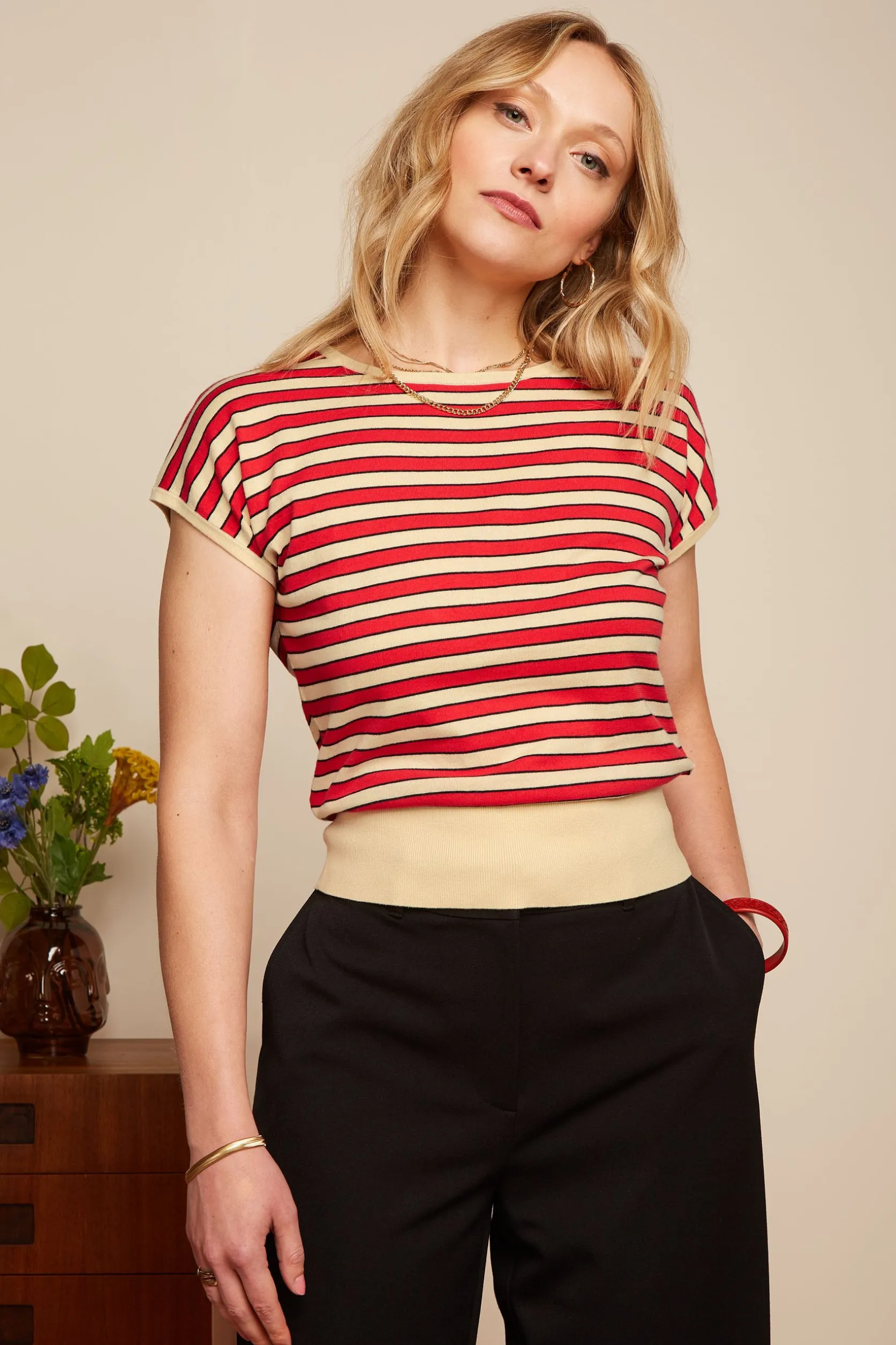 Ann Top Port Stripe*King Louie Fashion