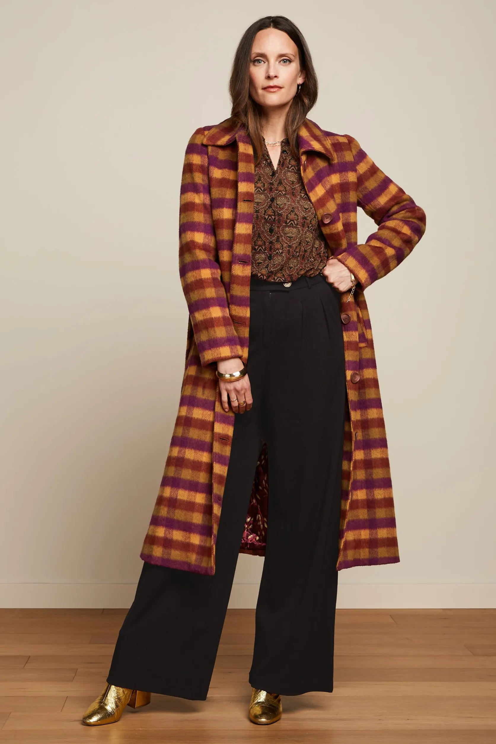 Arabella Coat Wylde Check*King Louie Cheap
