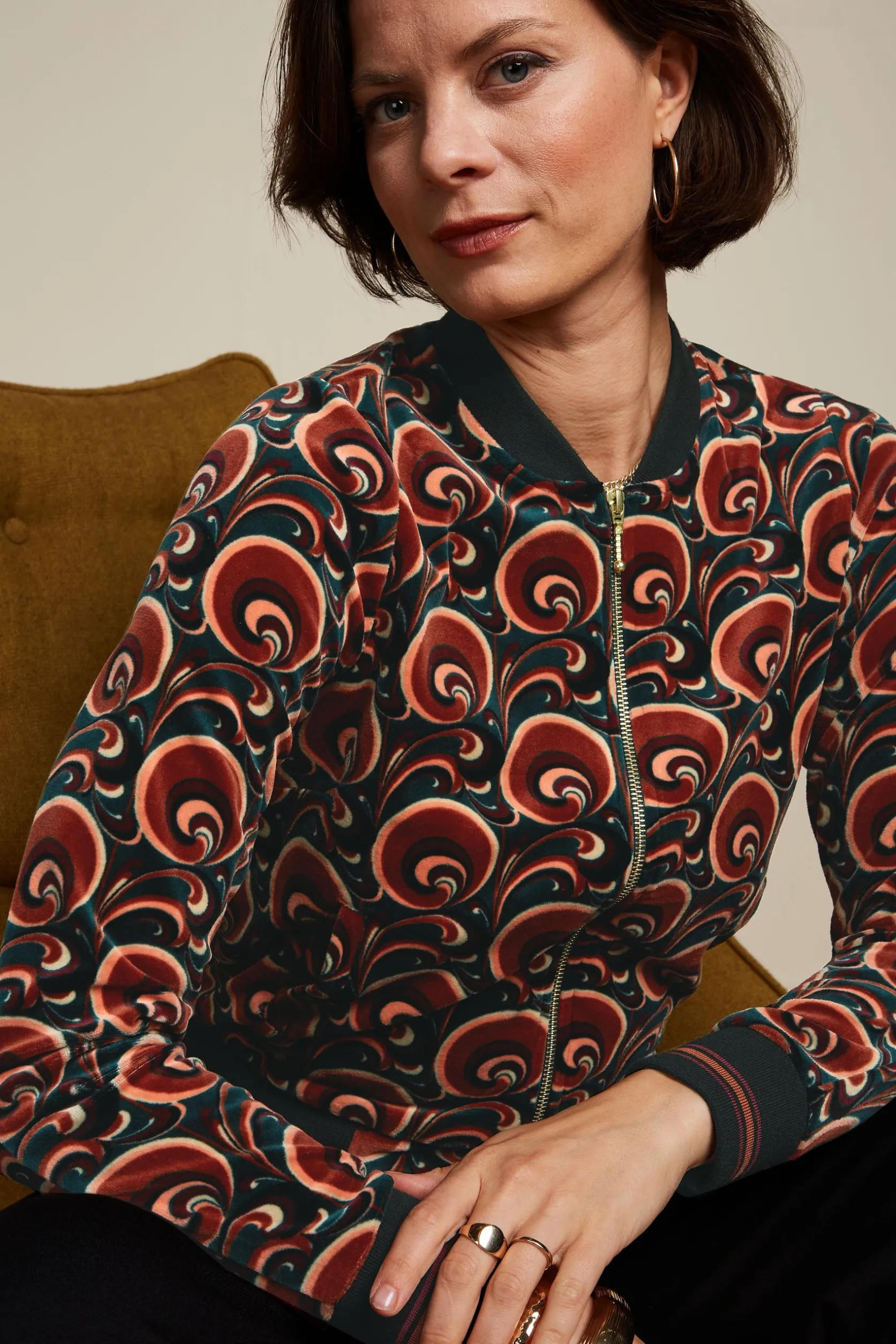 Bessie Jacket Patchouli*King Louie Cheap