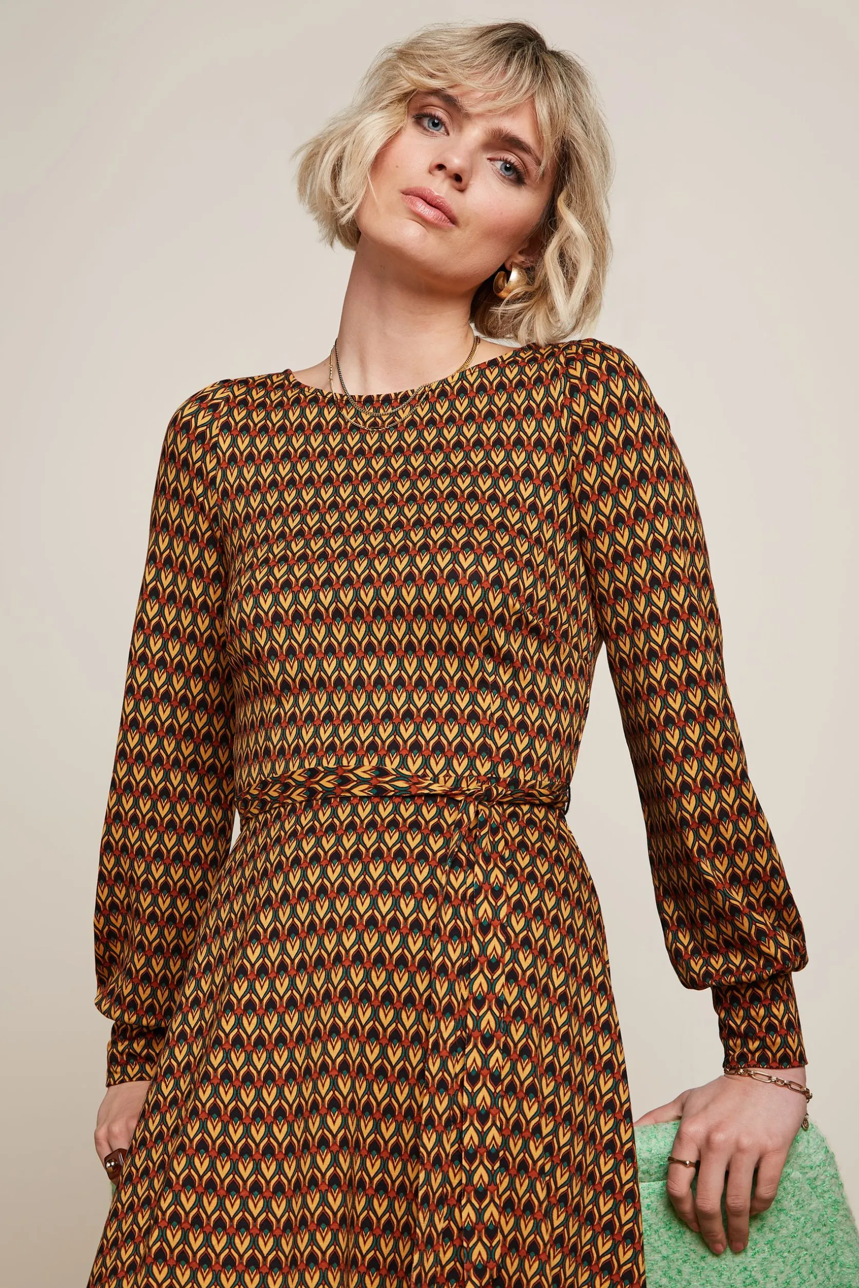 Betty Bellsleeve Dress Dandy*King Louie Shop