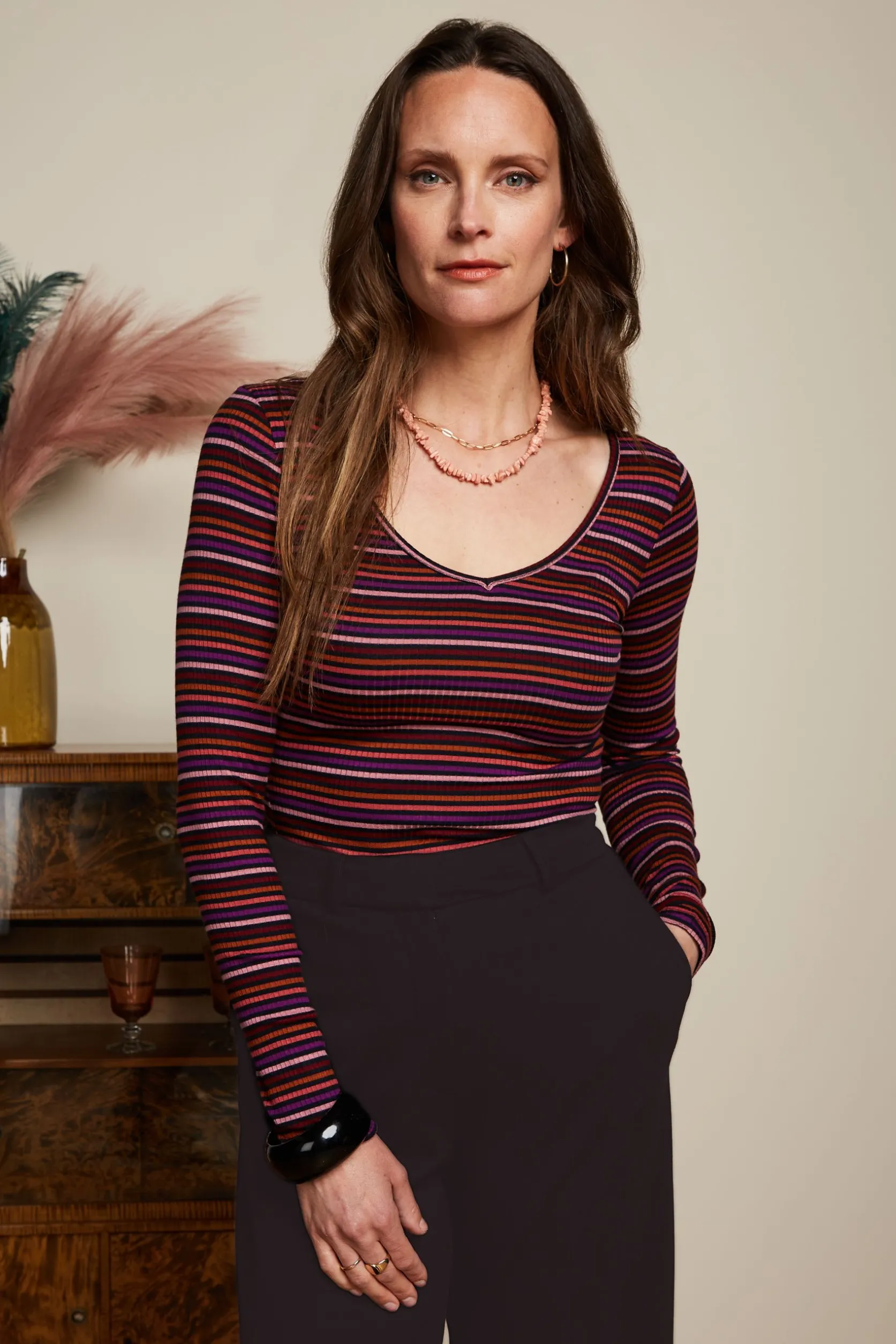 Carice V Top Rolla Stripe*King Louie Flash Sale