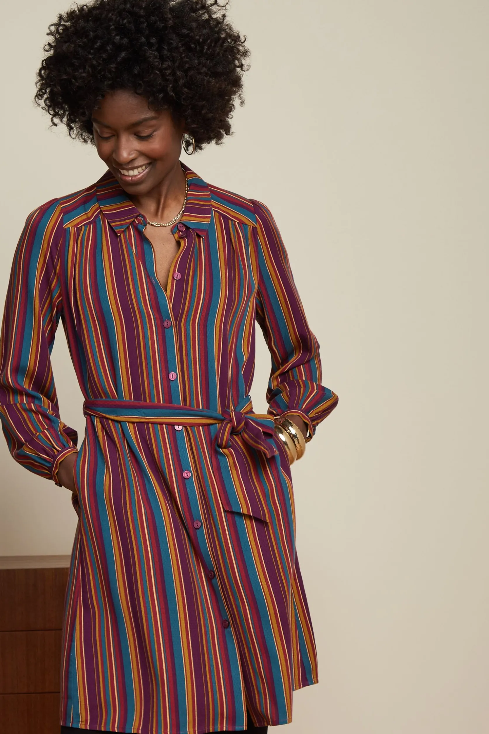 Carina Tunic Dress Marion Stripe*King Louie Clearance