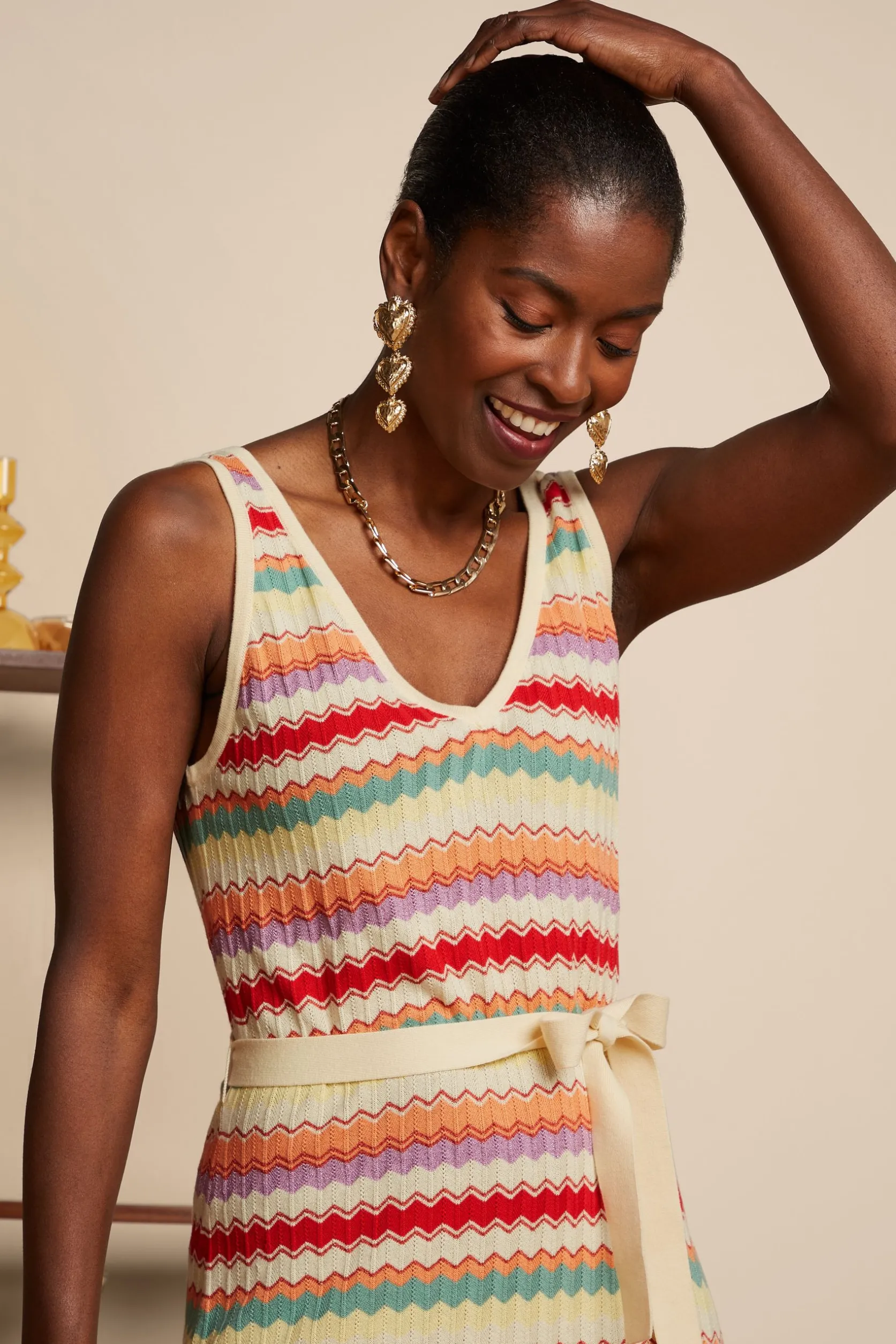 Deep V Knit Dress Hadley*King Louie Hot
