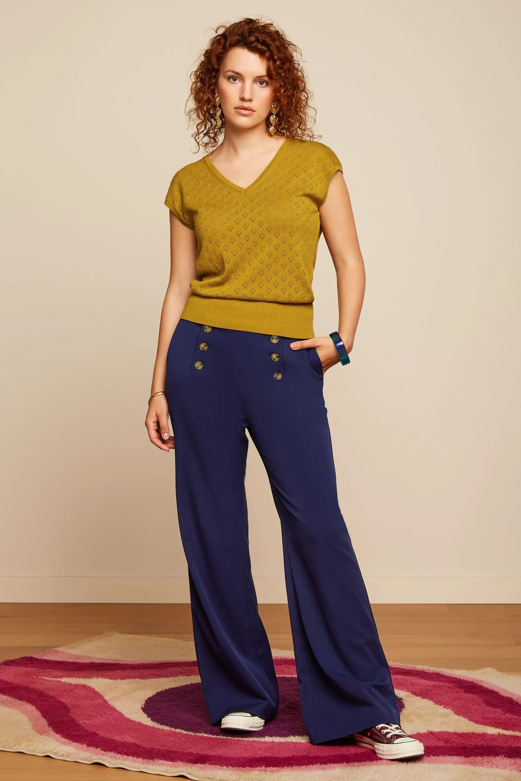 Deep V Top Heart Ajour*King Louie Online
