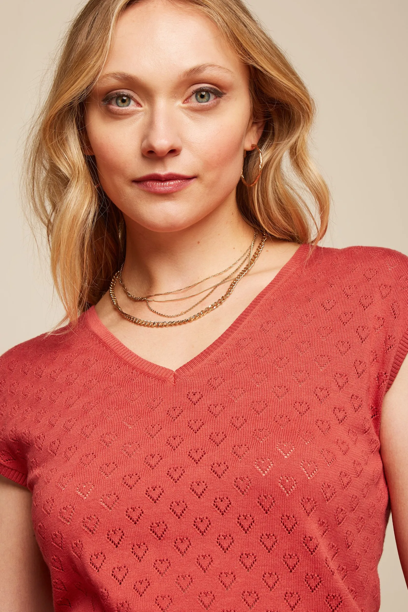 Deep V Top Heart Ajour*King Louie Store