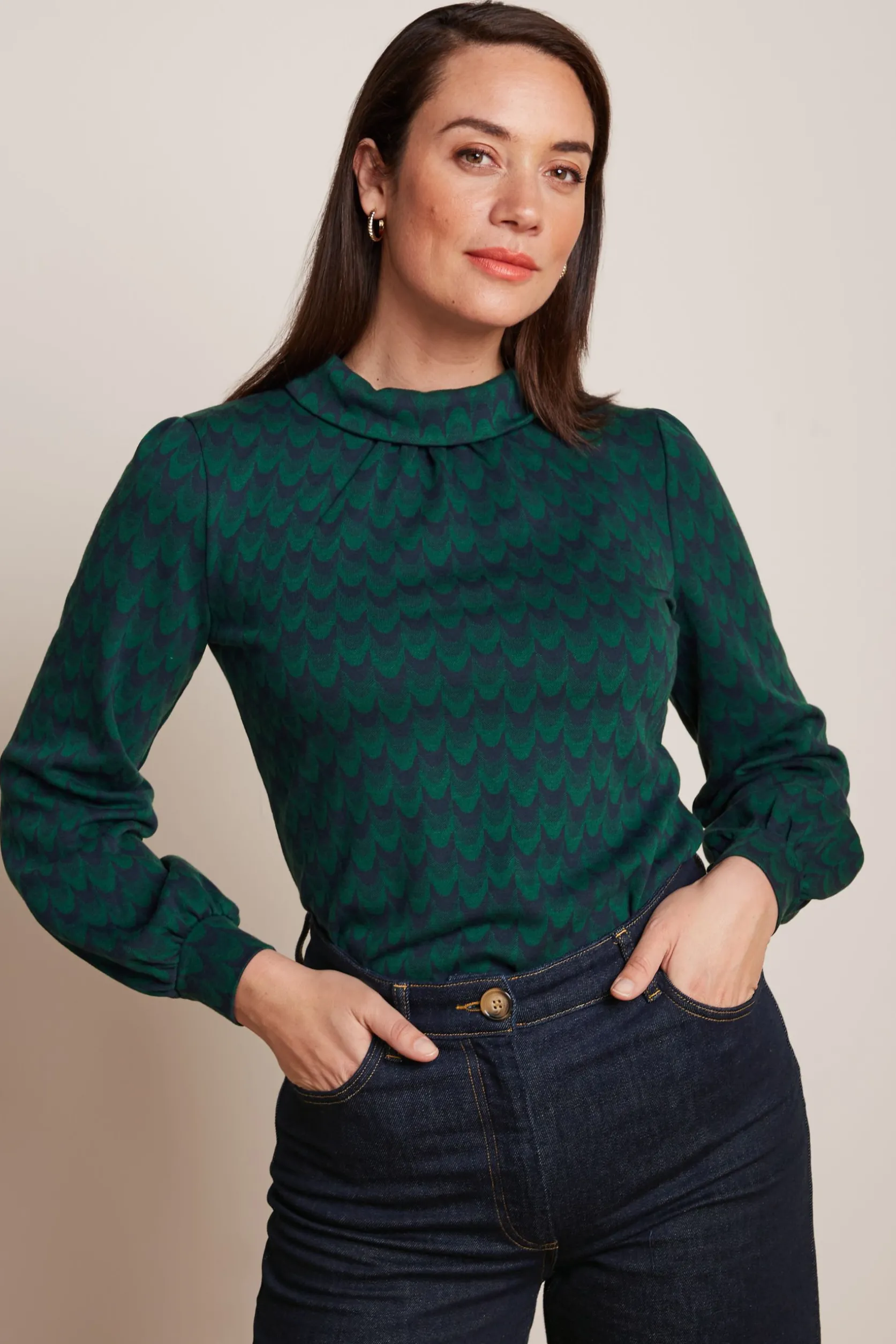 Dita Top Bell Sleeve Duffy Jacquard*King Louie Flash Sale