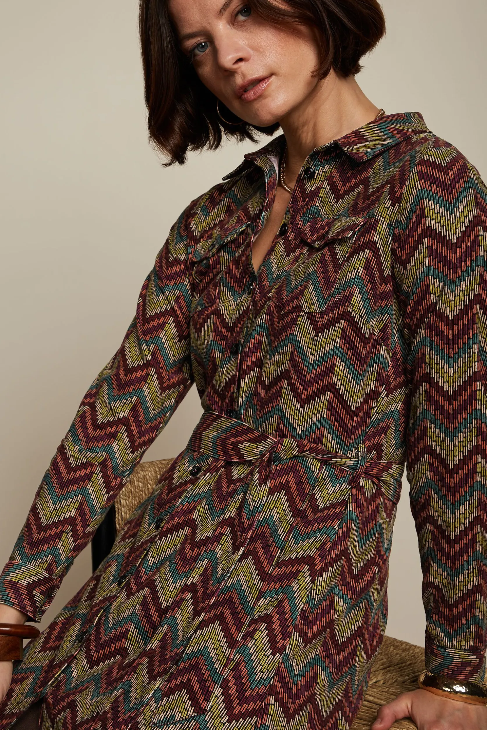 Eliza Pocket Dress Farley*King Louie Discount