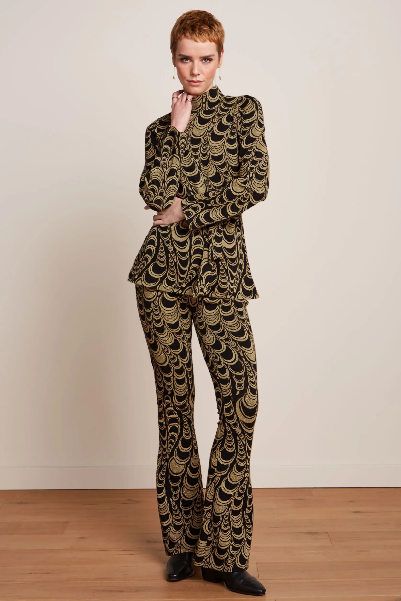 Flared Pants Bobbin Jacquard*King Louie Sale