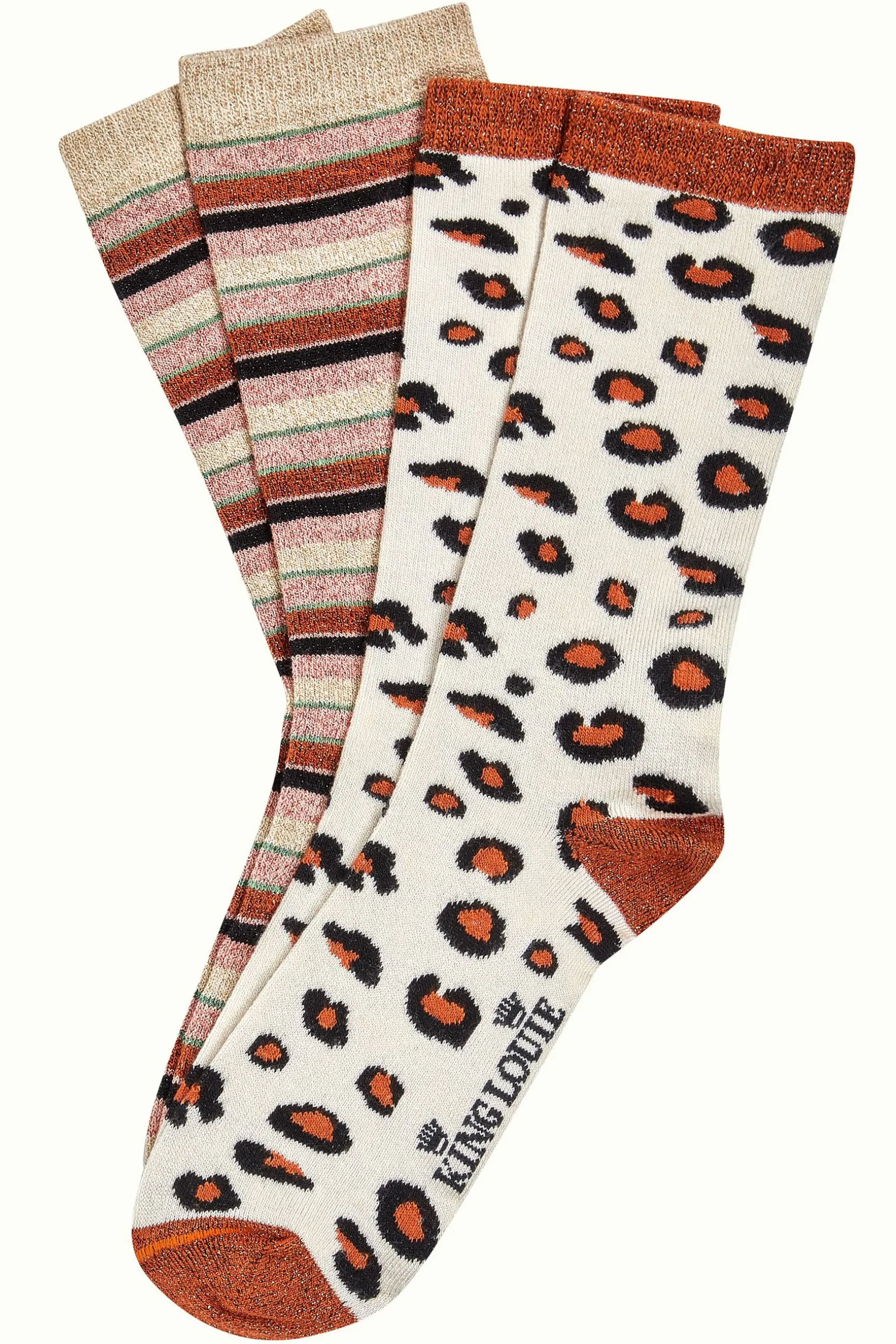 Socks 2-Pack Lapis Stripe*King Louie Discount