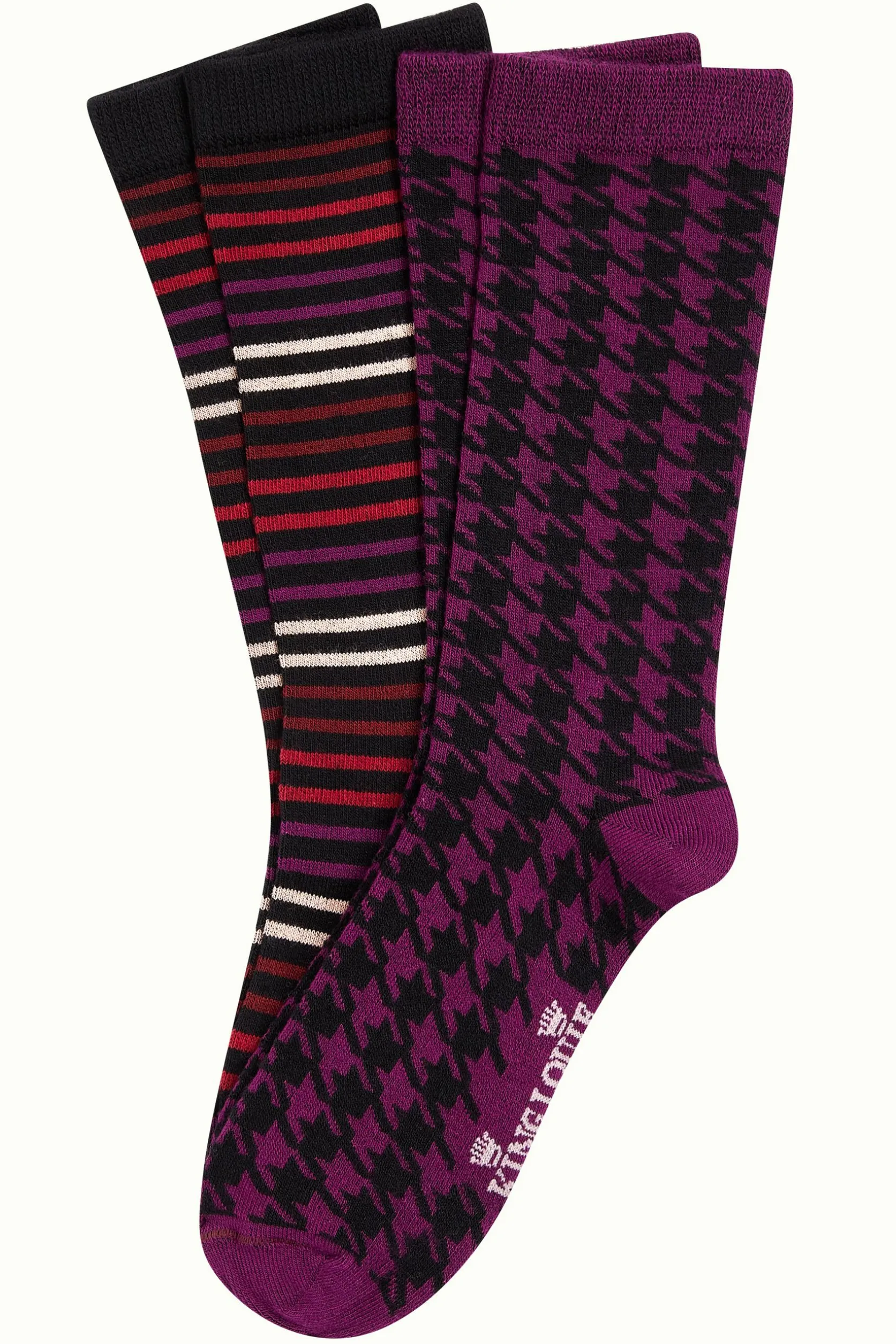 Socks 2-Pack Pied-de-Poule*King Louie Fashion