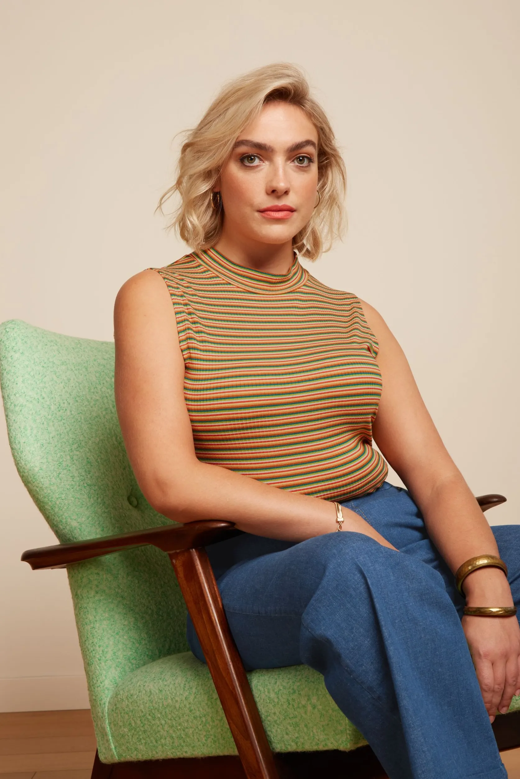 Turtle Top Boxy Stripe*King Louie Cheap