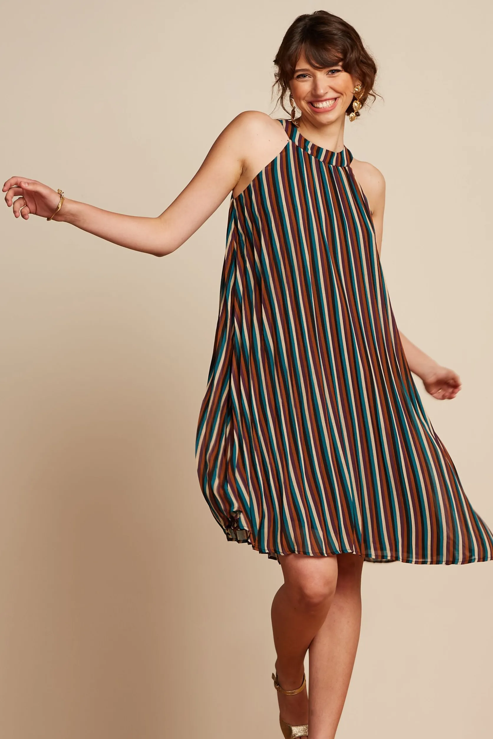 Virna Dress Piso Plisse*King Louie Discount